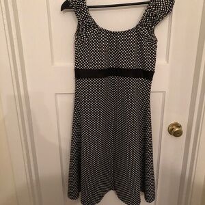 Classic polka dot dress Luc Fontaine dress , blue and white, gently worn